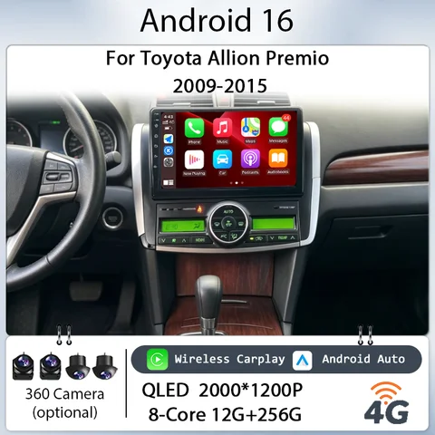 9" Android 16 for Toyota Allion Premio 2009-2015 Car Stereo IPS HD Touch Screen Wireless CarPlay GPS Navi BT WiFi DSP Player Kit