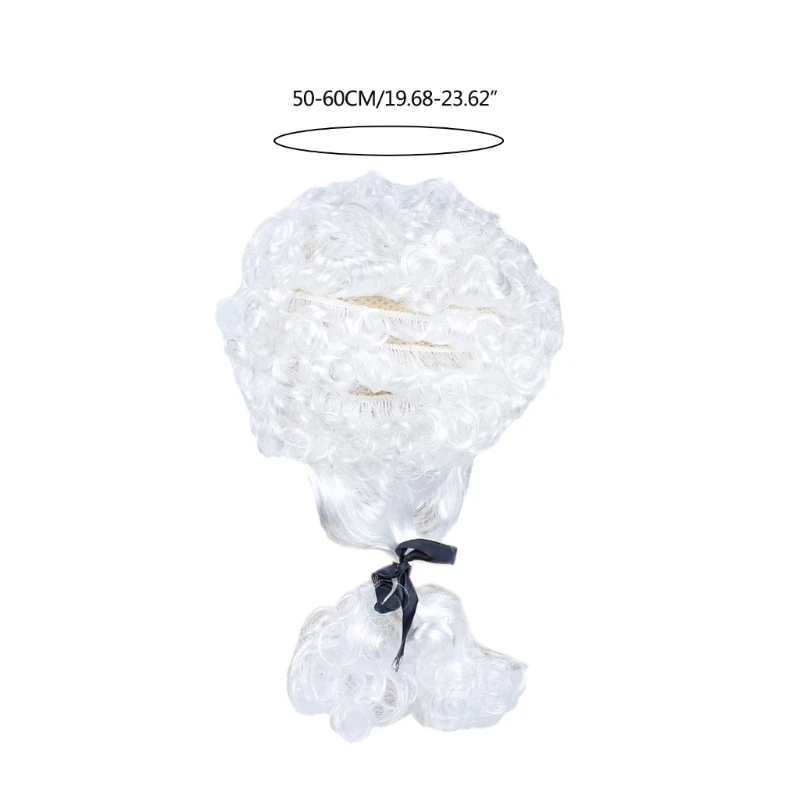 Xoăn dài Thẩm Phán Cosplay Bộ Tóc Giả dành cho Trẻ Người Lớn, Trang Phục Hóa Trang Halloween Cosplay Bộ Tóc Giả Thẩm Phán Sư