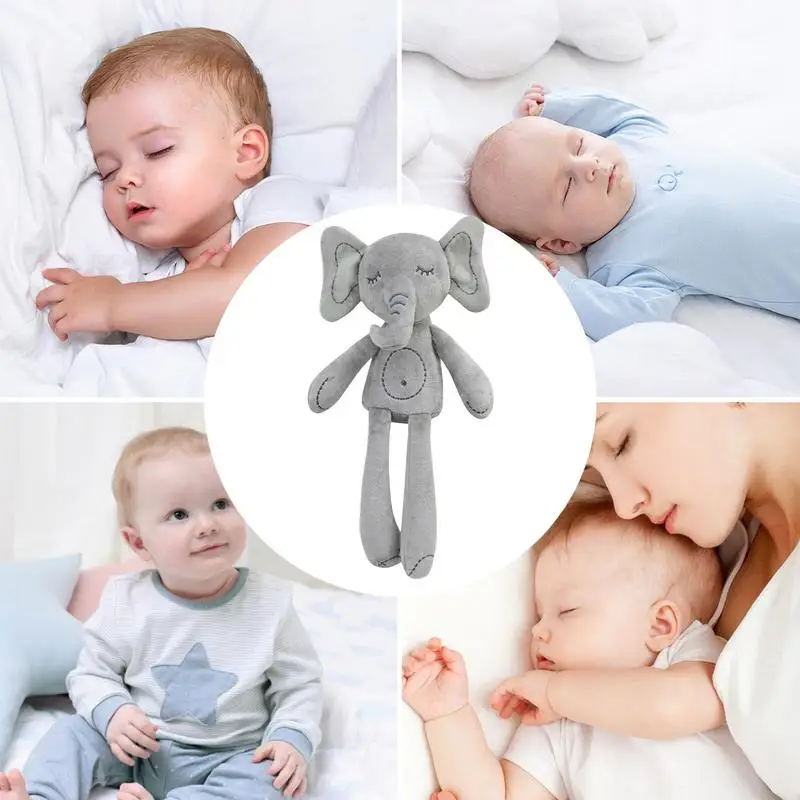 Soothing ตุ๊กตาสัตว์สําหรับทารกน่ารักกระต่ายช้าง Baby Soother นุ่ม 20.47 นิ้ว Calming ตุ๊กตาสัตว์ Baby Sleep Aid