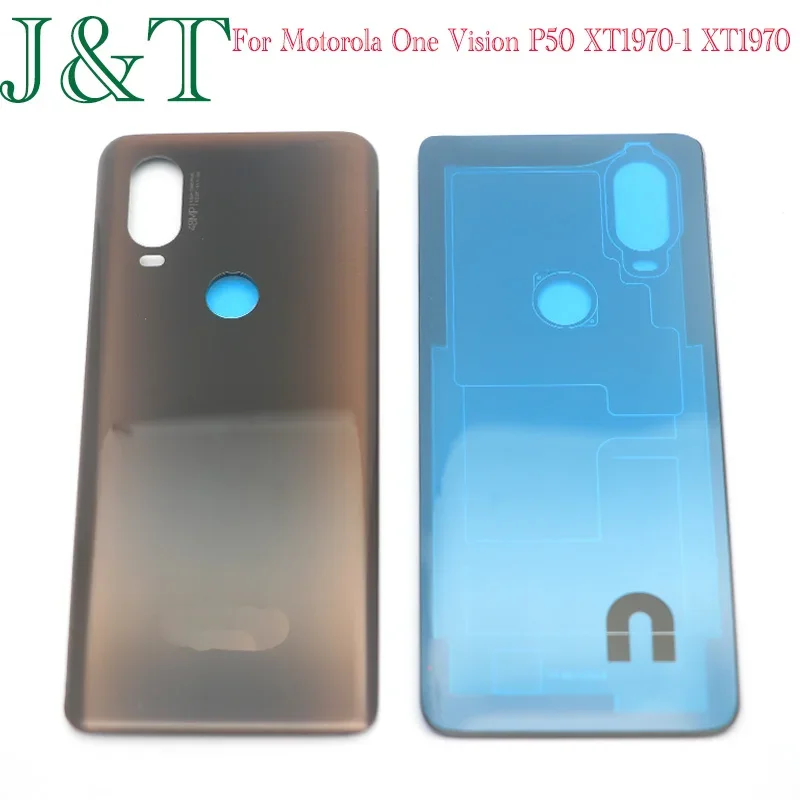 New For Motorola One Vision P50 XT1970-1 XT1970 Battery Back Cover Rear Back Door Glass Battery Housing Case One Vision P50