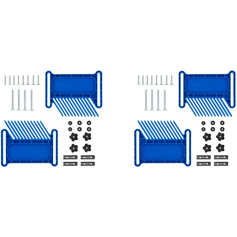 

4 шт. регулируемые деревообрабатывающие инструменты, перьевая доска для настольных пил, фрезерных столов и ленточной пилы с Т-образными пазами, торцовочные паза-синий-AT30