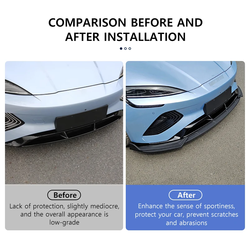 BYD Seal EV 2022-2025용 자동차 프론트 립 스포일러, 공기역학적 스포일러, 스포티한 프론트 립 바디 파츠 범퍼 보호 키트