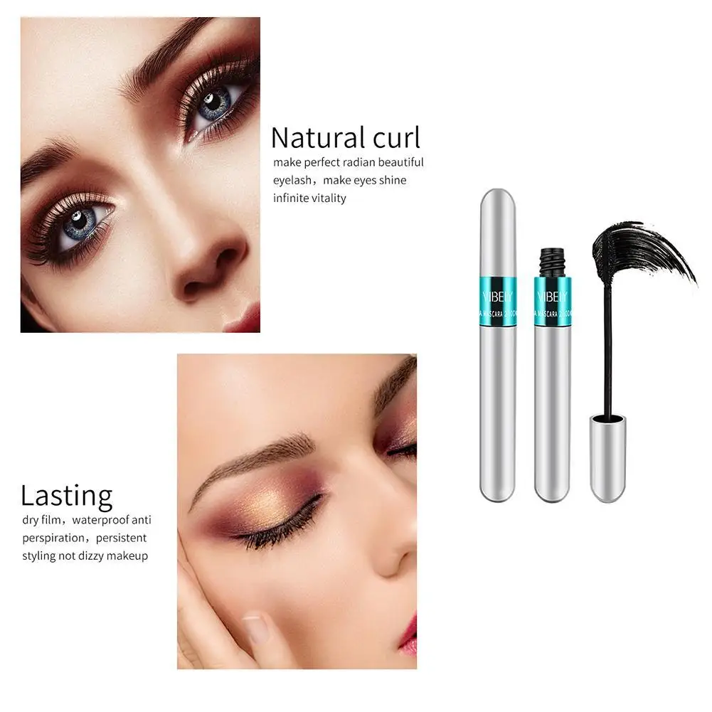 Two-in-one Mascara Eyeliner 4D Wide-angle Rotating Waterproof Slender Warping Does Not Smudge Sexy Eye Makeup