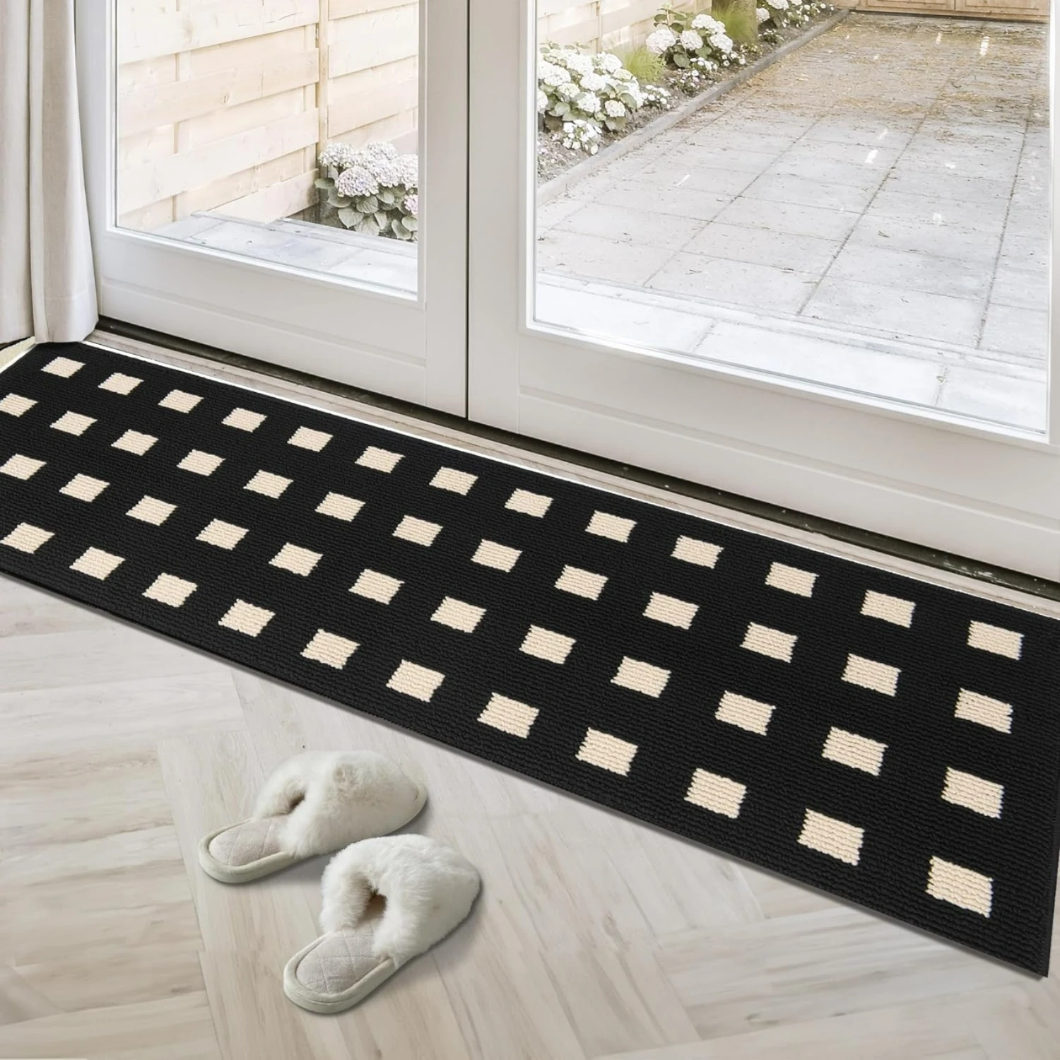 

Door Mat Outside Entrance, Non-Slip Outdoor Door Mat, 20" x 47" Front Door Floor Mats for Indoor Entryway, Low Pile Doormat for