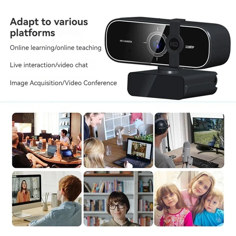 Xiaomi HD Webcam 4K Webcam ad alta definizione completa con microfono Webcam USB per videocamera di registrazione video per PC portatile con messa a fuoco automatica 1080P