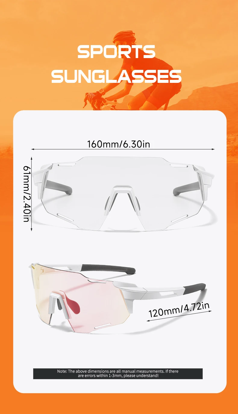Neue Outdoor Radfahren Sonnenbrille Männer Photochrome Rennrad Brille Frauen Sport Bergsteigen Fahrrad UV400 Brille – Detail 7