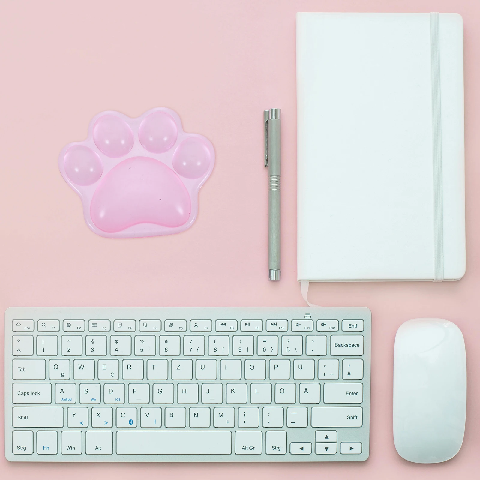 

3D Transparent Cat Paw Mouse Wrist Pad Silicone Desk Rest for Laptop Office Work Ergonomic Hand Cushion Non-Slip Bottom Easy to