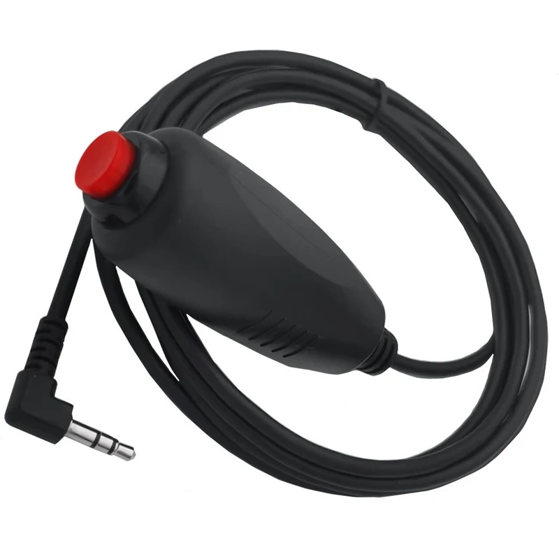 Nurse Call Cord, Red Button Momentary Call Cable for Nurse Station, 6.35mm Plug, 7 Feet, Black (1 PCS)