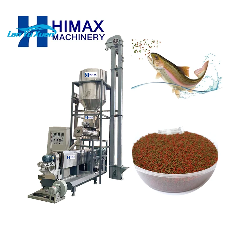 Automatic floating fish extruder fish food making machine