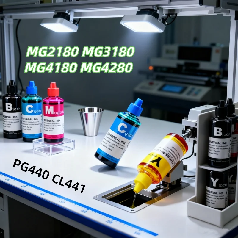 

MX378 MG2180 Dye Ink Compatible PG440 CL441 Ink Refill Kits for Canon PIXMA MX378 MG2180 MG3180 MG4180 MG4280 Ink Printer