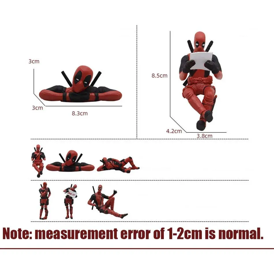 Nieuwe Anime Deadpool Action Figure Auto-interieur Decoratie Speelgoed Zitten Model X-Men Mini Beeldje Hanger Auto Accessoires Kid Gift
