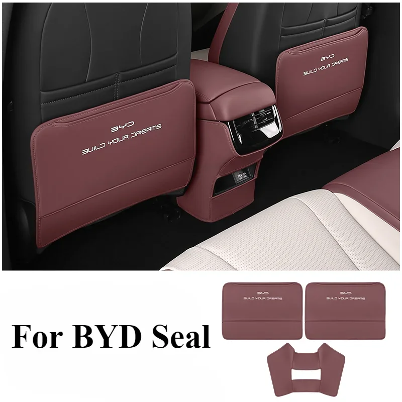 For BYD Seal 06 Dmi EV Seat Kick Pad Special Car Rear Discharge Trend Car Modification Seat Kick Pad Accessories