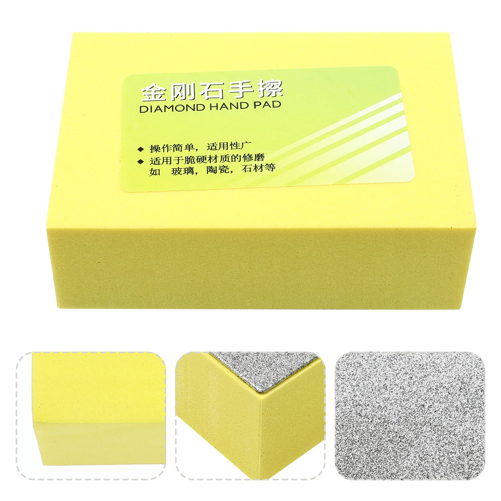 

1Pcs Diamond Hand Sanding Block High Wear Resistance Durable Polishing Tool Lightweight Hand Polishing Pad Grinding Block 100