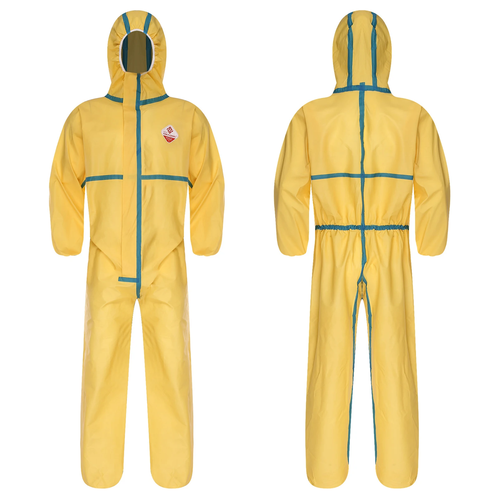 معاطف بقلنسوة واقية للجنسين للنساء والرجال مقاومة للماء لكامل الجسم من Unitard لطلاء رش المختبر للهالوين #4