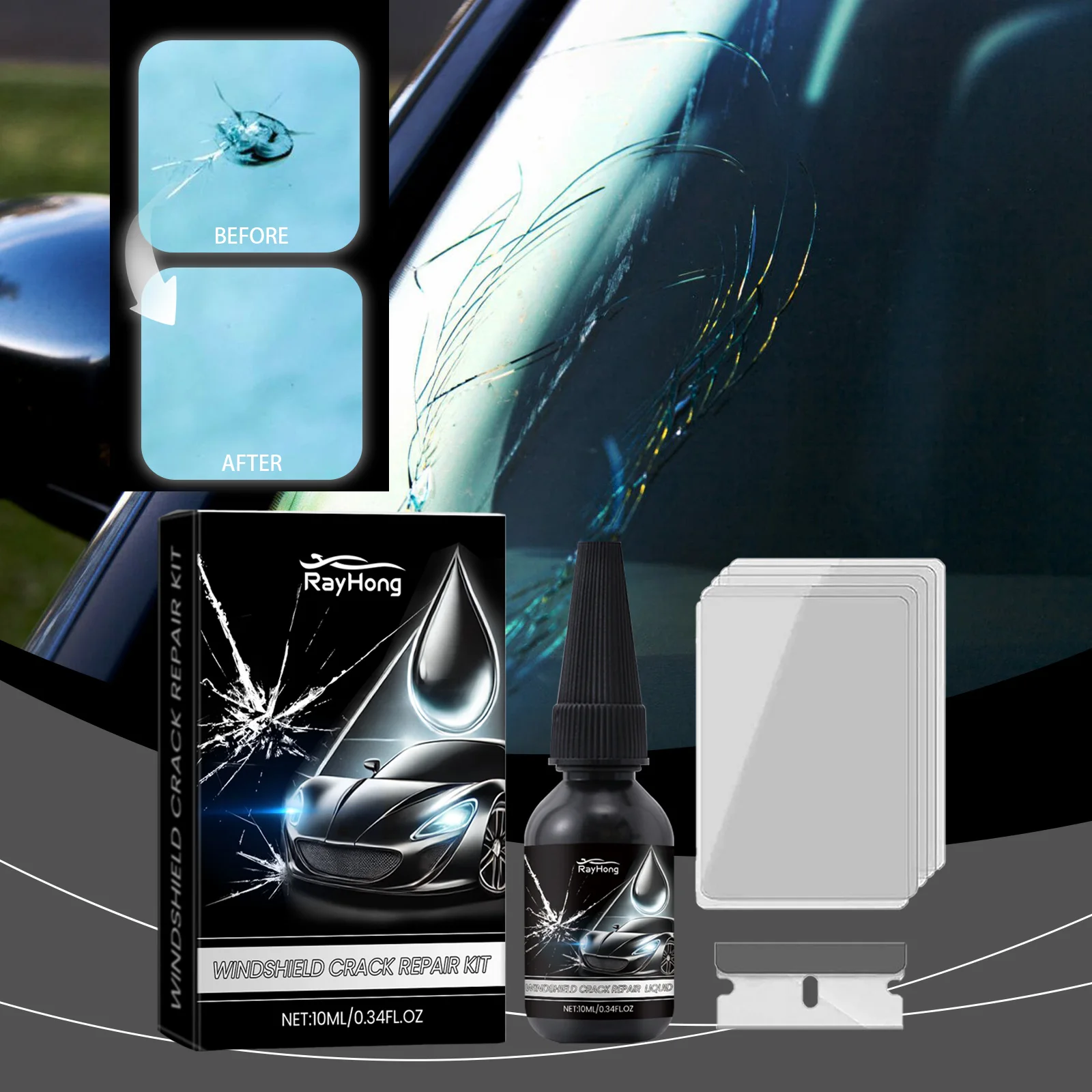 

Жидкость для наполнителя царапин автомобиля Уход за автомобилем Восстановление царапин на окнах автомобиля Жидкость для ремонта царапин автомобиля Обеспечьте безопасность вождения