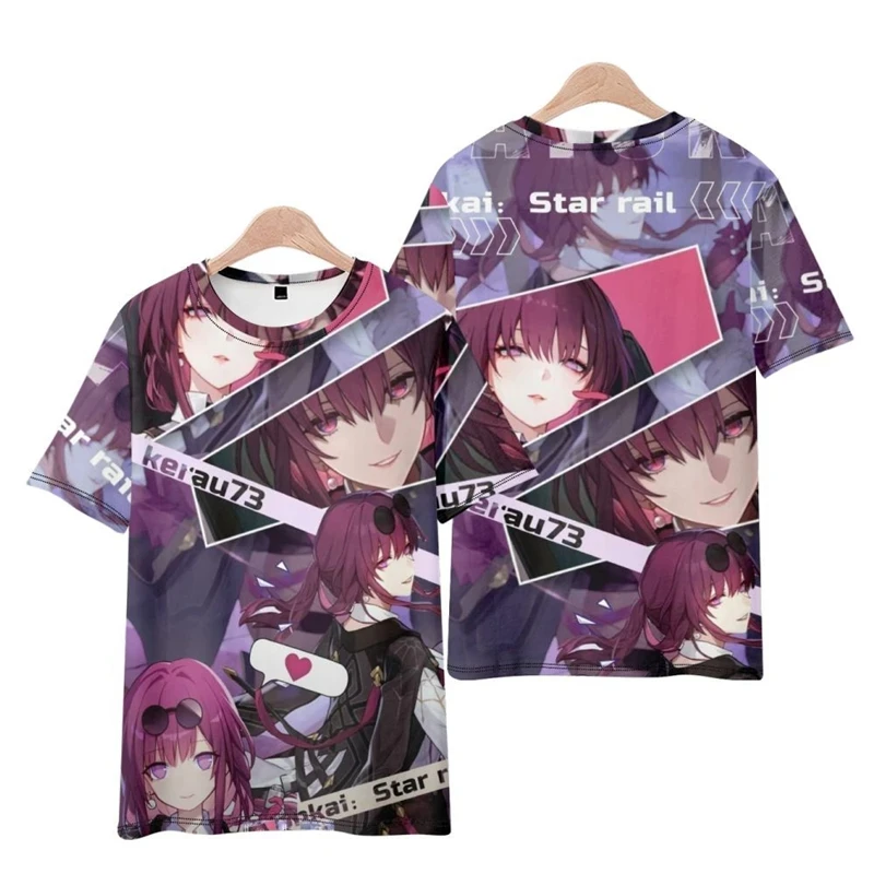 

Лидер продаж, игровой Кафка с принтом Honkai Star Rail, 3D футболки для мужчин и женщин, аниме футболка для детей Y2k, топ с коротким рукавом в стиле Харадзюку, уличная одежда большого размера