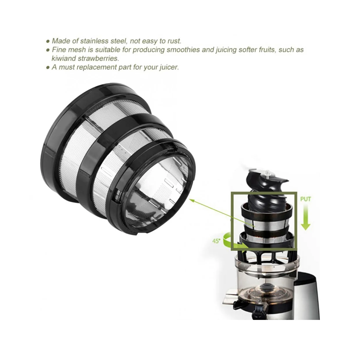 مرشح عصارة شبكة غرامة ، اكسسوارات عصير ، ثقب صغير ، AP600 SPBF1