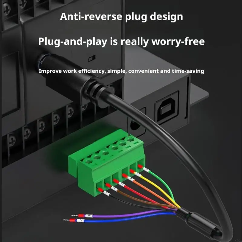 6/8Pin Din Male Adapter Wire With Printed Number Marking Cable Replacement RS232/RS422/RS485 Communication 
