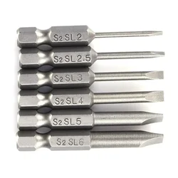 1PCS Magnetic Slotted Tip Screwdrivers Bit Hex Rod Shank Long Handle Flat Head Tip Holder Extension Bit Set Hand Tool Socket