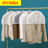 3pcs/Set Shoulder Covers for Clothes Garment Cover Clothes Hanging Dress Suit Coat Garment Protector Storage Bag Cover Organizer