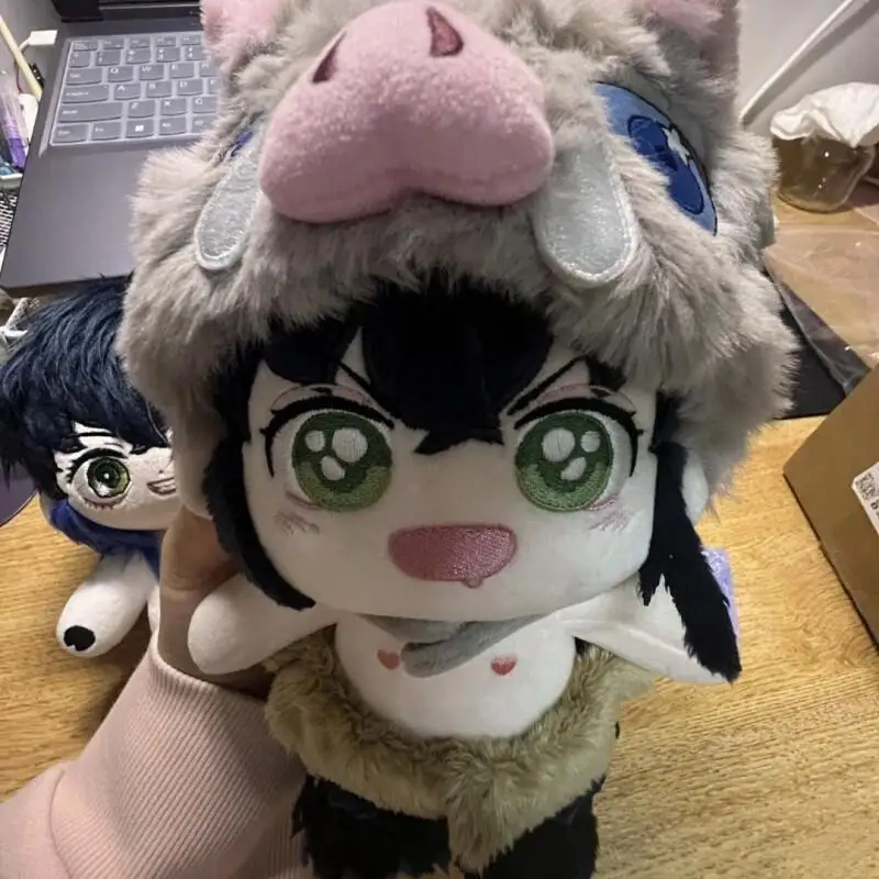 Stuffed 20Cm Anime Doll Demon Slayer Inosuke Hashibira Plush Dress Up Cotton Doll Toys for Kids Change Clothes Festival Gifts