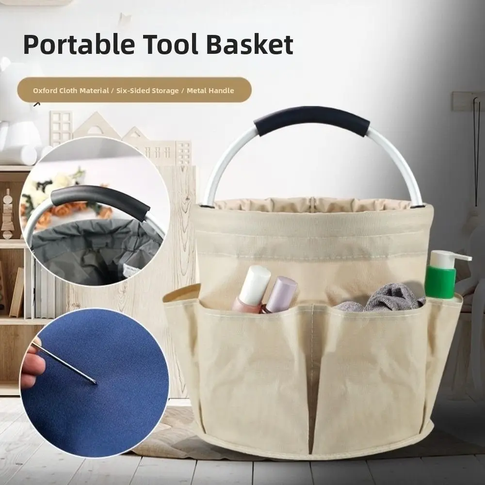 Multi Pocket Garden Tools Bag Foldable Multifunction Picnic Folding Basket Large Capacity with Handle Electrician Toolkit Bucket