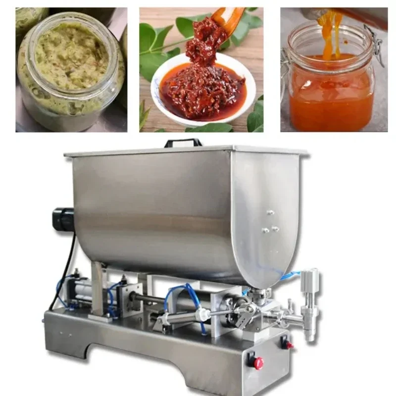 Stainless Steel Ice Cream Water Liquid Honey Sauce Tomato Bean Paste Filling Machine Hot Pot Material Mixing Filling Machine