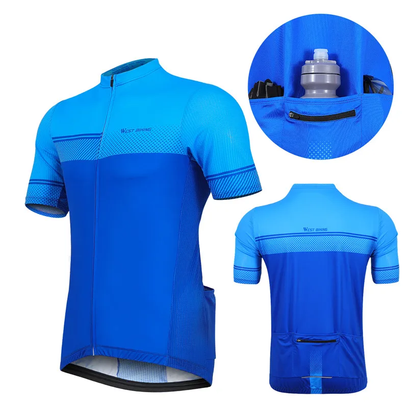 WEST BIKING Cycling Jersey Slim Men Women Fashion MTB Bike Soft Breathable Clothing Short Sleeves Road Cycling Shirt Size XS-3XL