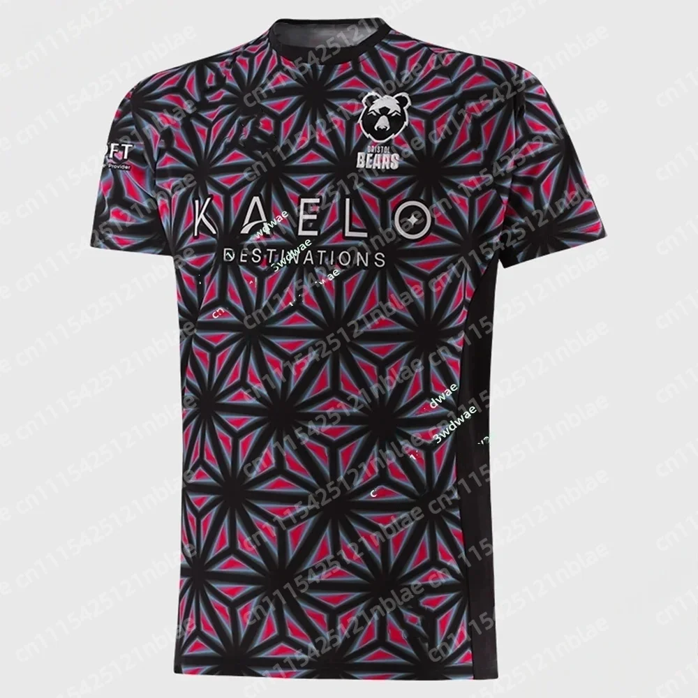 2026 Bristol Bears Blue Stripe Rugby-Trikot KAELO DESTINATIONS Sponsor Rugby-Shirt für Herren, Familie, Kinder, T-Shirts, modisch, schnell trocknend – Detail 3