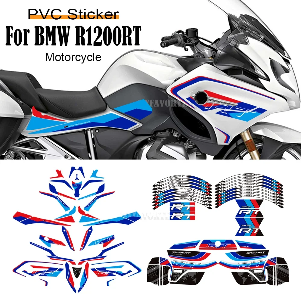 

R1250RT Motorcycle Trunk Luggage Cases Sticker Decals Protector Tank Pad Grips Knee Wheels Wind Deflector For BMW R1250 RT