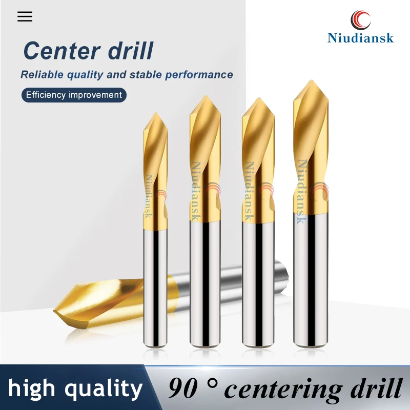 

HSS Cobalt Containing Center Drill Bit Centering Drill 3mmx50L 20mmx130L 90 Degree Extended Center Drill 3-20mm Lathe Tool Parts