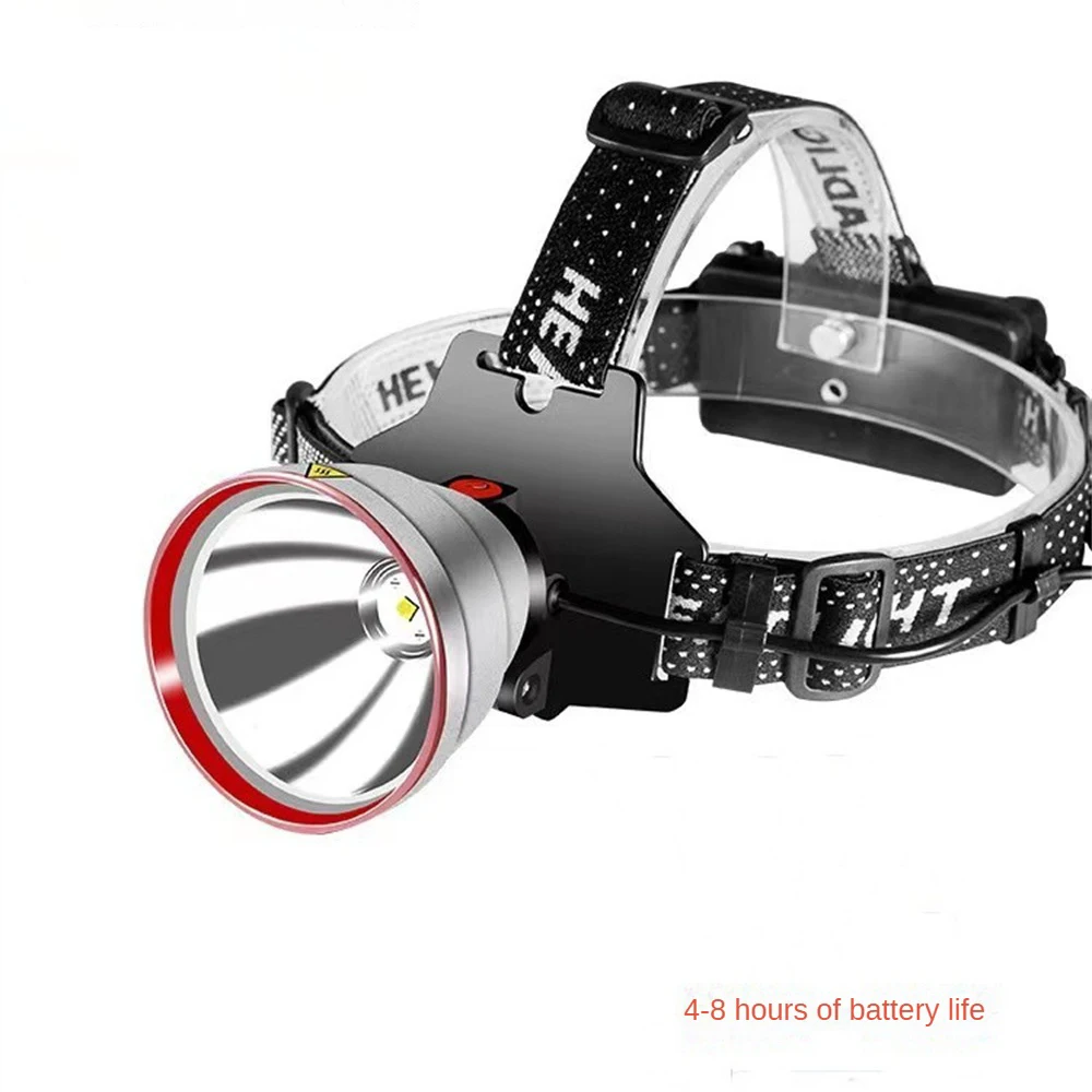 BORUiT High Powerful LED Headlamp 5000LM Ultra Bright Headlight 18650 USB Rechargeable Head Waterproof Emergency Headlamp