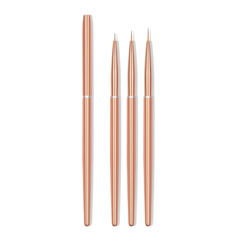 3PCS Art Liner Brushes Nails Gel Polish Painting Art Design Brush Pen Set Dotting Painting Drawing Pen Dropship