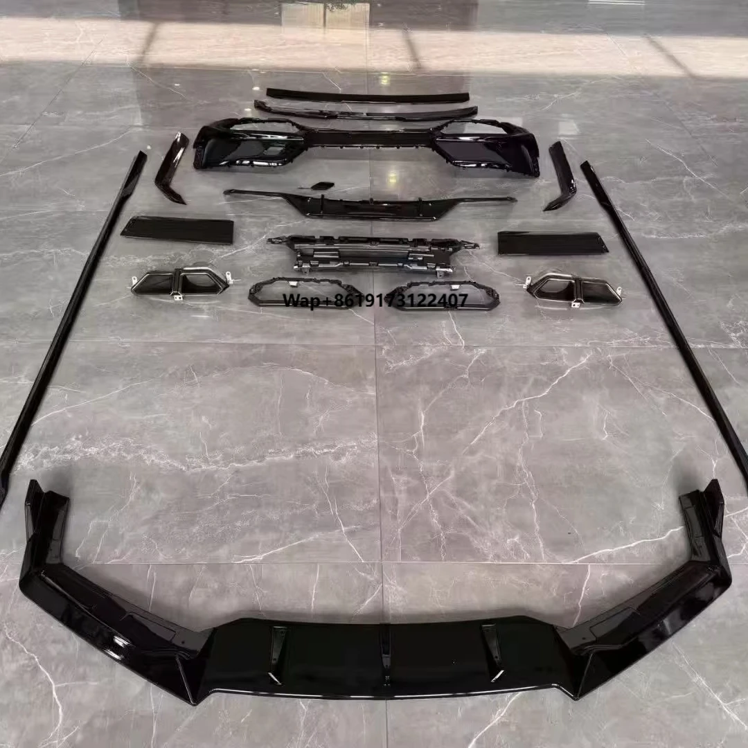 

Глянцевый черный бампер из АБС-пластика для 7 серии G70 2023 + передняя губа, боковая юбка, задний диффузор, задний спойлер, выхлопная труба