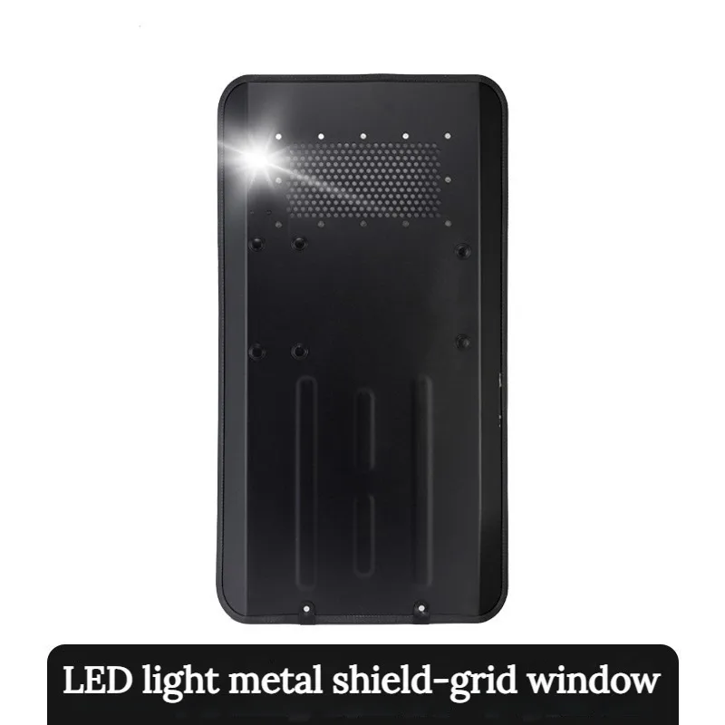 Bouclier métallique anti-émeute pour fenêtre et lumière LED, grille portative, protection de sécurité, 90x50 cm