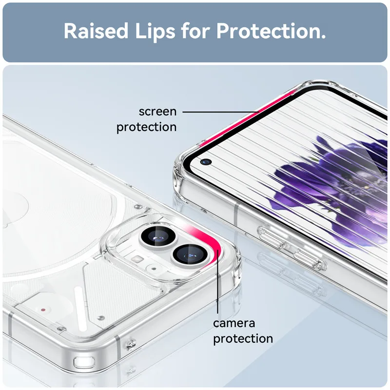 For Nothing Phone 1 Case Nothing Phone 1 (1) Cover Cases Shockproof Candy Color Silicone Phone Back Cover For Nothing Phone (1)
