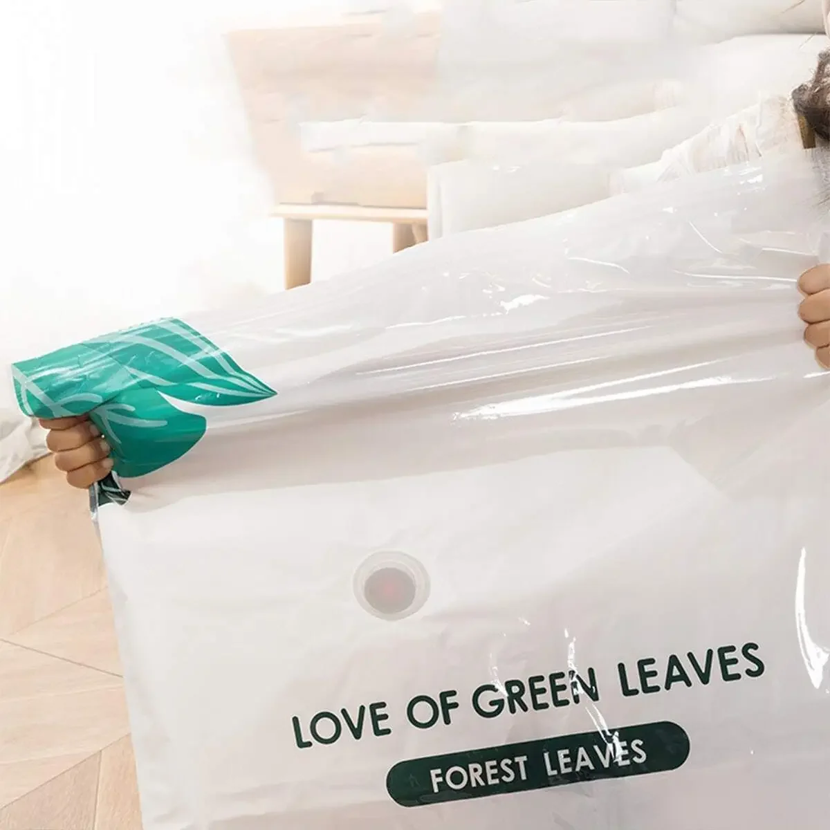 1PC-Reusable Vacuum Storage Bag Travel Clothes Blankets Comforters Compression Space Saving and Special for Hand / Electric Pump