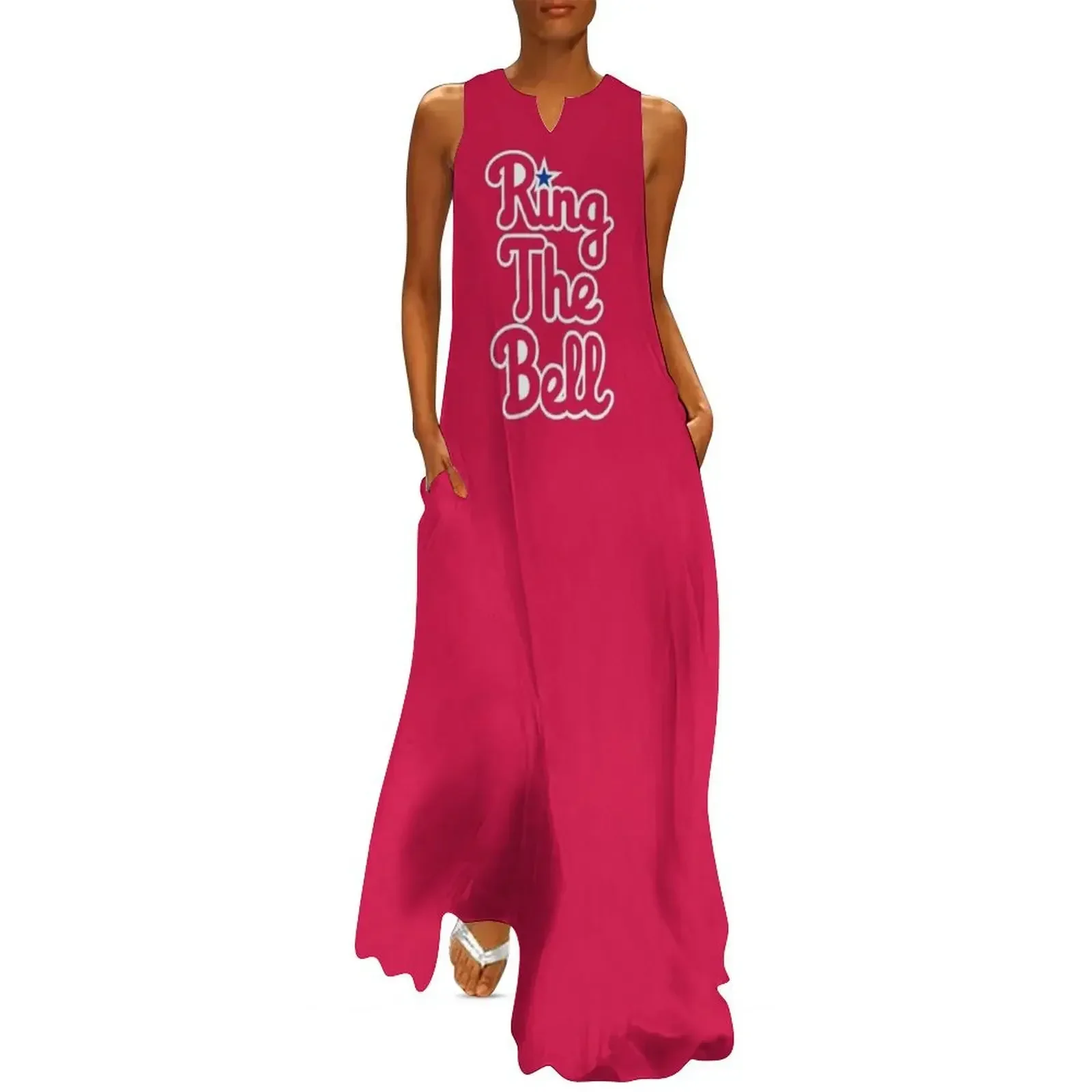 

Ring The Bell, text - Red Long Dress Beachwear fairy dress dress summer 2025 women women's fashion dresses