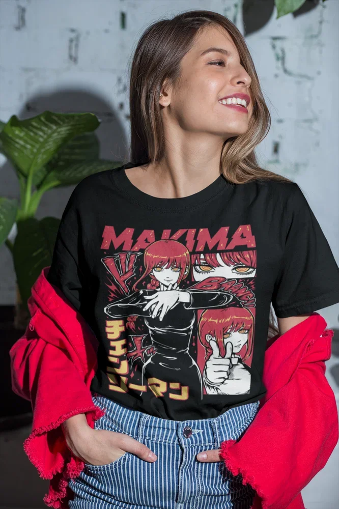 Chainsaw Man T-Shirt Denji & Makima PochitaAnime Manga Unisex T-Shirt All Size