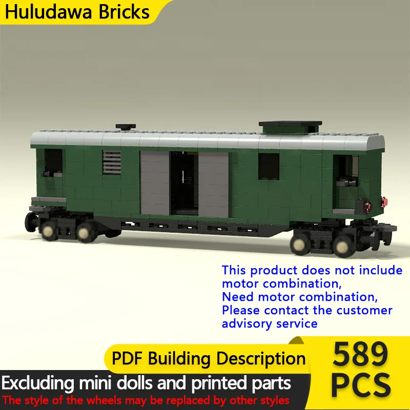 

Модель городского автомобиля MOC, строительные кирпичи, багажный фургон с мобильными раздвижными дверями, модульная технология, праздничные подарки, сборка игрушек, костюм