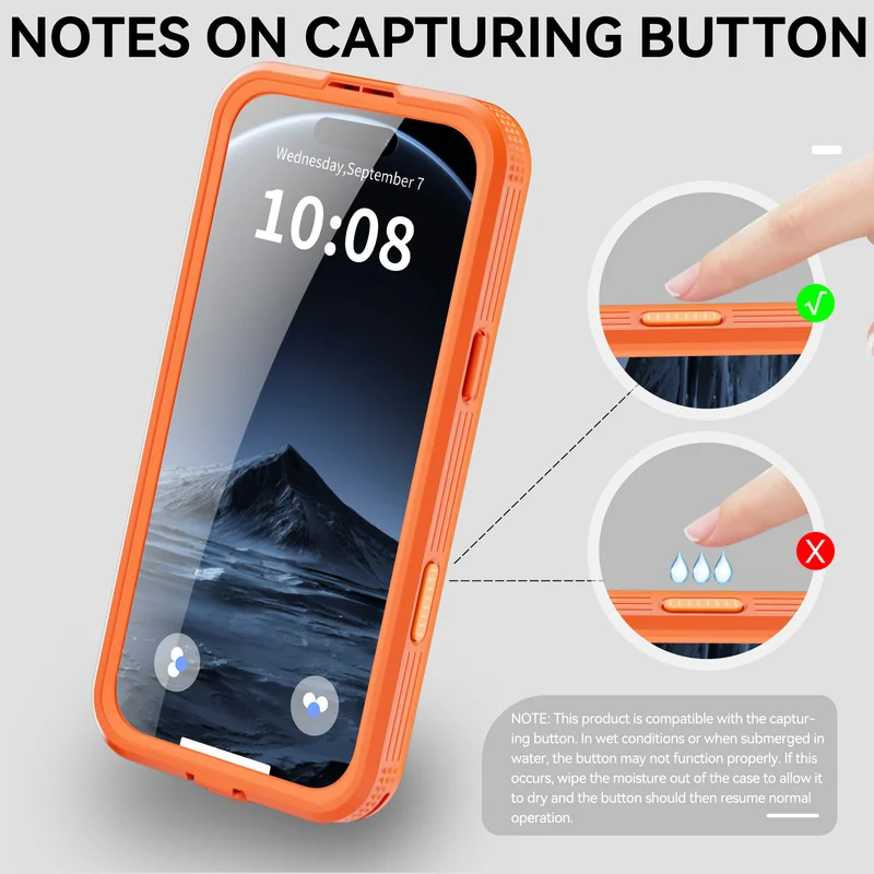 IP68 Waterproof Magnetic Case for iPhone 17 Air 17 Pro max 2M Diving Swimming Protective Housing 360 Full Phone Cover 17Pro