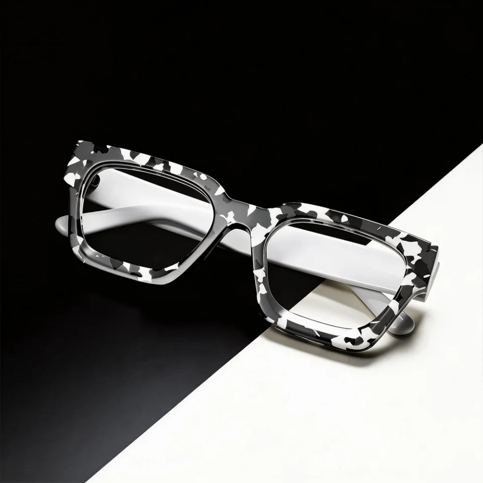 New World Trend Personalized Punk Creative Fashion Women's Acetate Eyeglasses Frame Casual Daily Decoration Men's Luxury Glasses