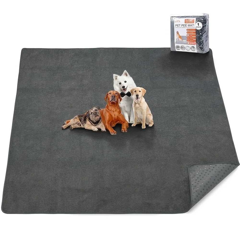 

1 Pack 60*60 Inch Dog Pee Pad Washable-Extra Large Instant Absorb Training Pads Non-Slip Pet Playpen Mat Reusable Floor Mat for Puppy/Senior Dog Whelping Incontinence Housebreaking