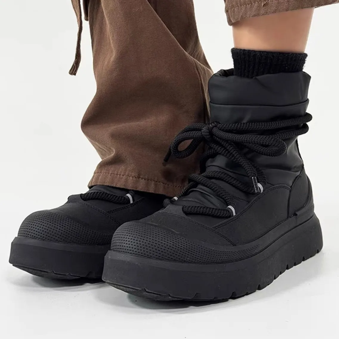 Men's casual shoes for autumn and winter 2025 new men's shoes  snow boots thickened and cotton insulated shoes