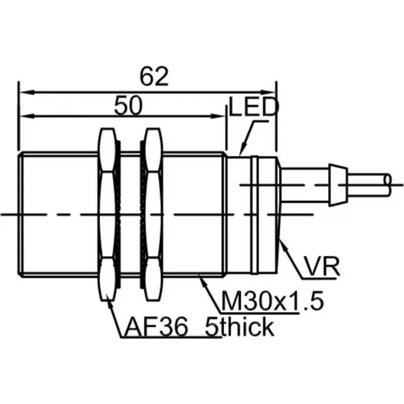 Capacitive Proximity Sensor CR30 10-30VDC 3/4 Wires NPN PNP IP67 10mm Sensing Distance Flush Mounting Metal Detector