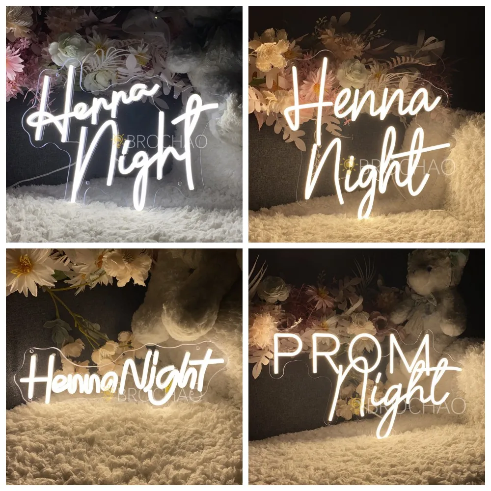 

Henna Night Neon Led Signs Home Room Wall Decor Prom Night LED Neon Lights Lamps USB Bar Pub Club Decoration Neon Signs