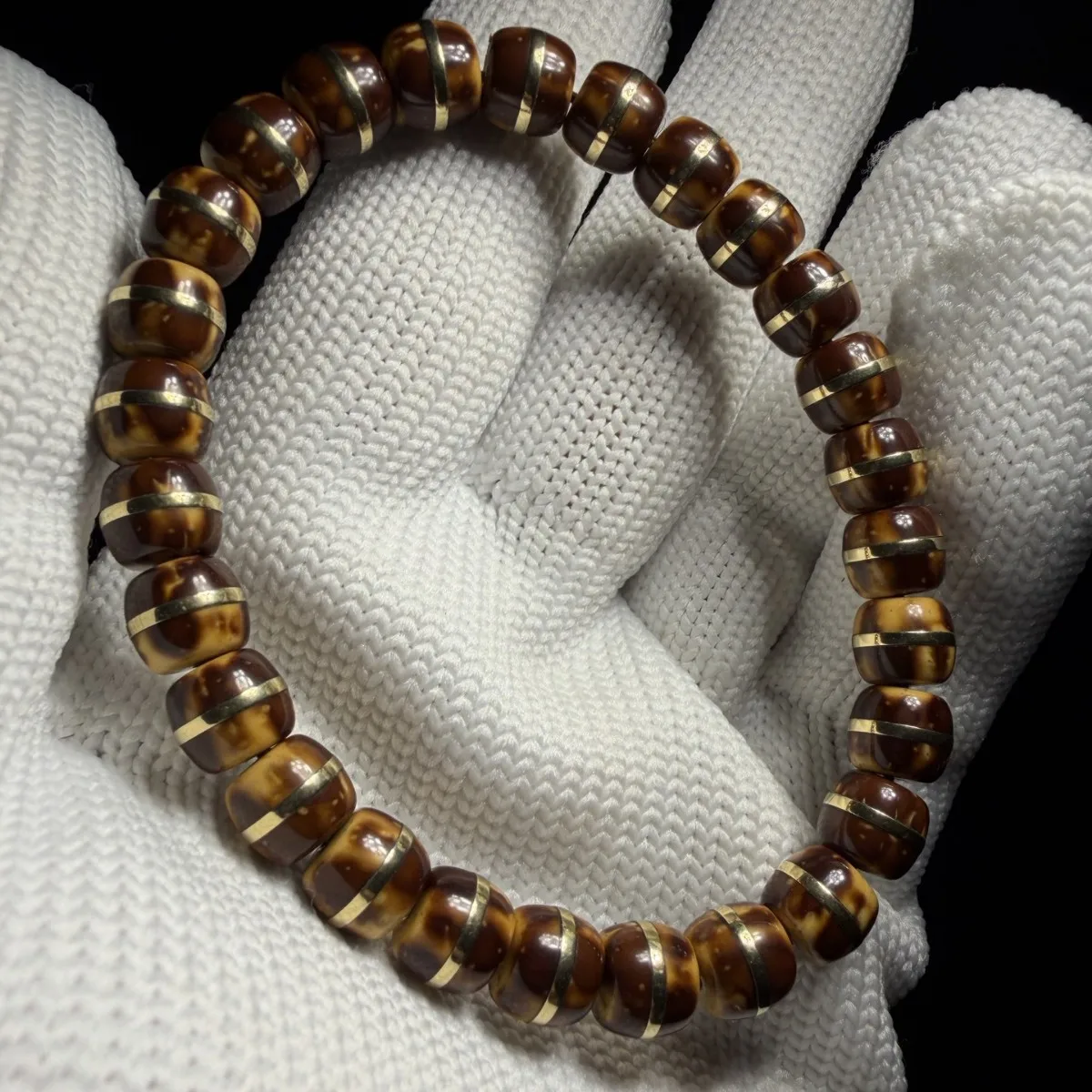 Single Circle Purple Gold Rat Skyline Gold Belt Bracelet Straight Cut Black Gold High Oil High Density Prayer Beads Gifts