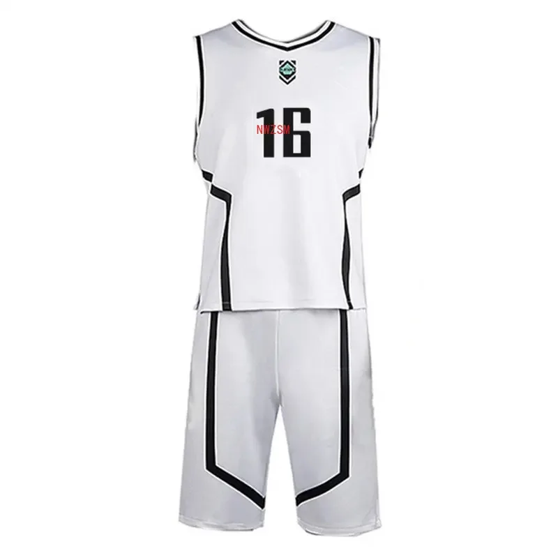 Anime azul bloqueio bachira meguru cosplay traje camisa branca macacão de futebol bodysuit roupas de carnaval de halloween