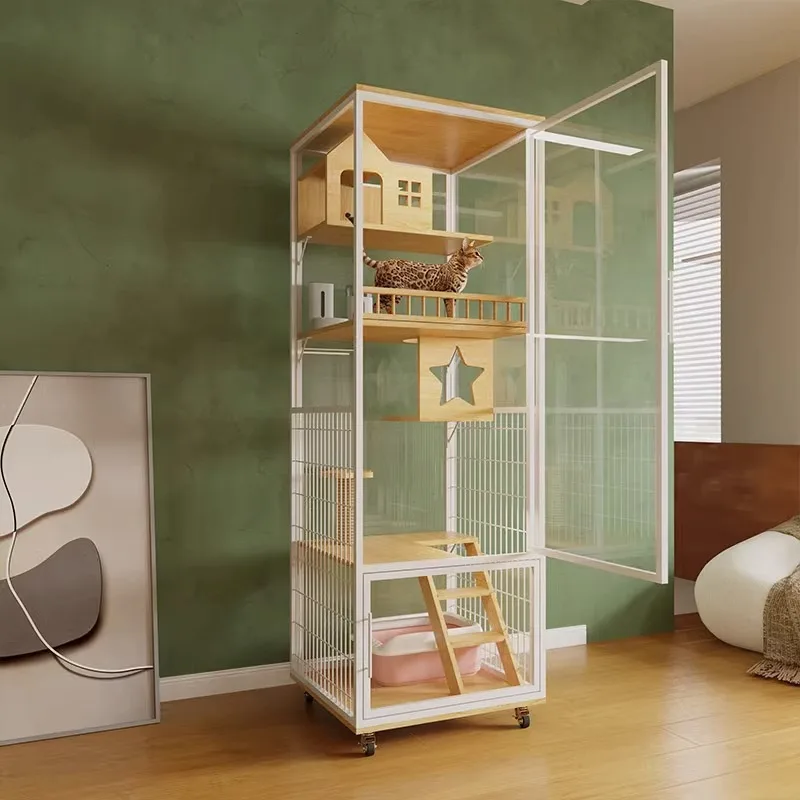 Large cat cage household cat nest panoramic cat villa glass large luxury space indoor wholesale