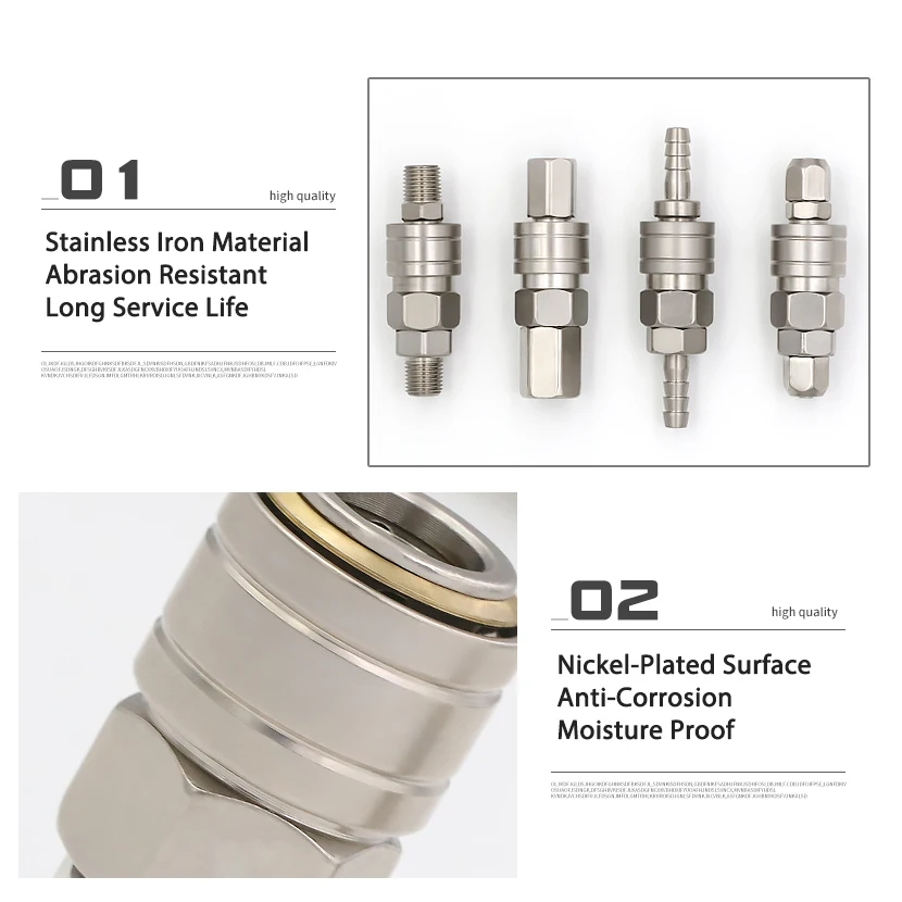 High Quality C Type Pneumatic Quick Connector Self-Locking Tube Air Compressor Pump Accessories Tool One-hand operation